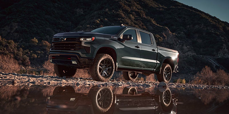 chevy silverado parked on rough surface